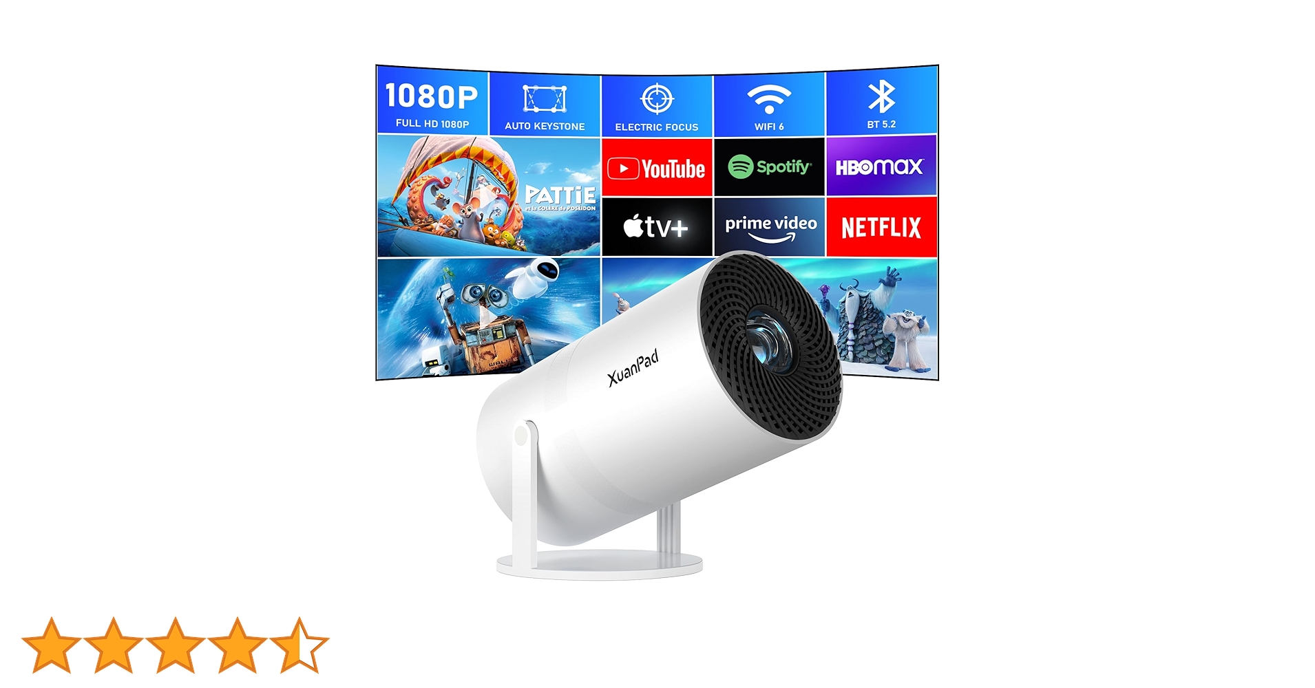 Netflix Official & Electric Focus] XuanPad Mini Projector